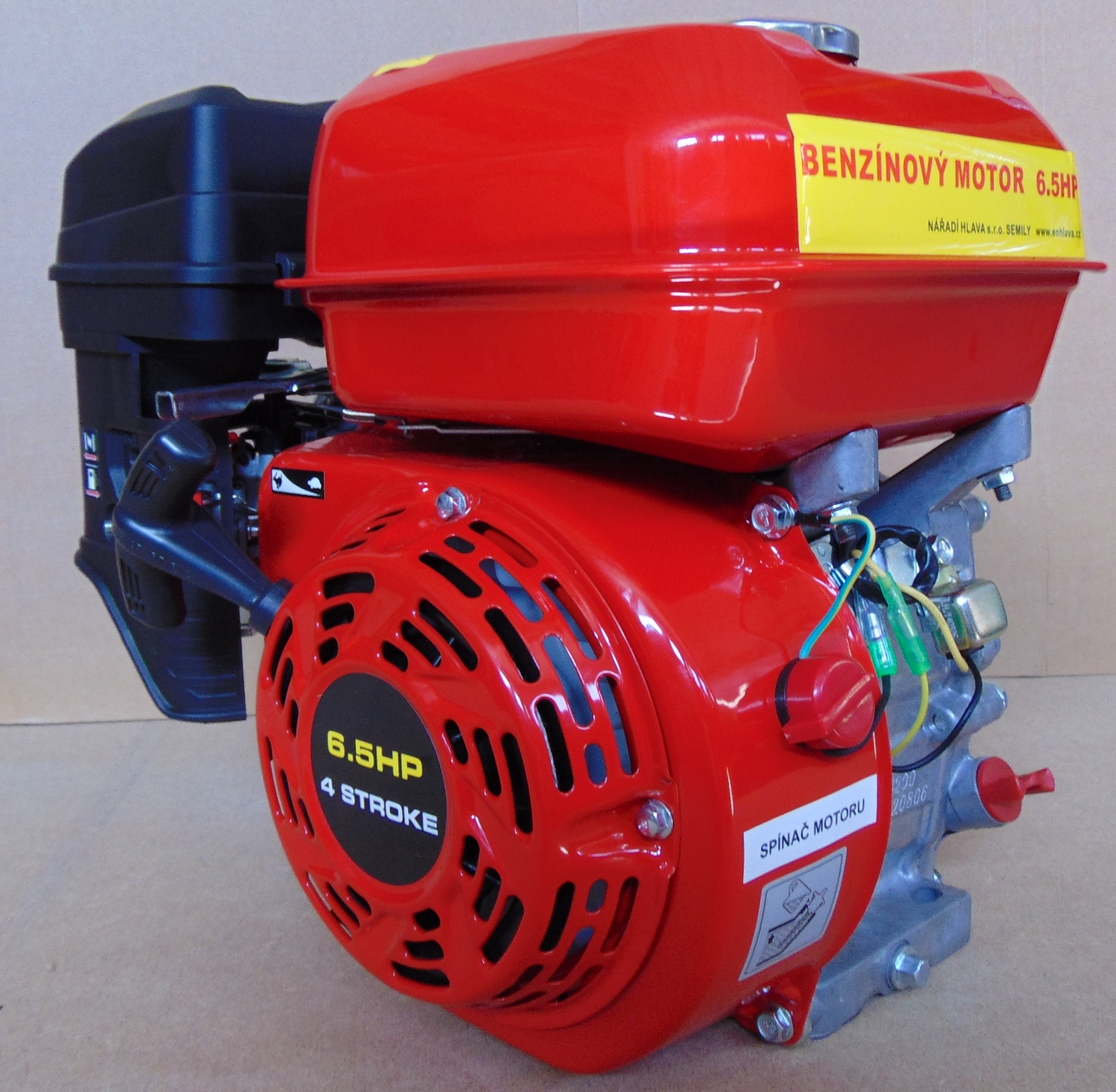 Motor HG 200 S, 6,5 HP, ruční start, hř. 20 mm = GX200 