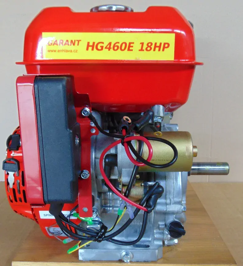 Motor HG 460 QE, 18HP, el.+ ruční start, hř. 25,4mm