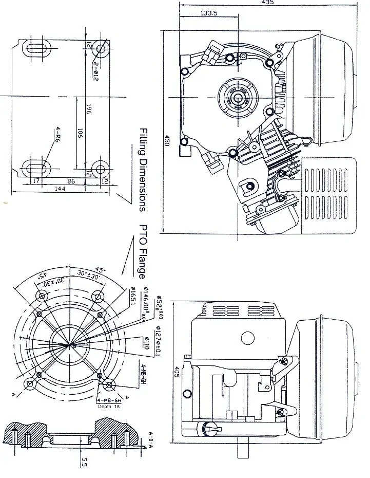Motor HG 390 S, 13 HP, ruční start, hř. 25 mm = GX 390