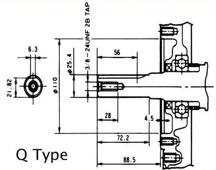 Motor HG 390 Q, 13 HP, ruční start, hř. 25,4mm = GX390